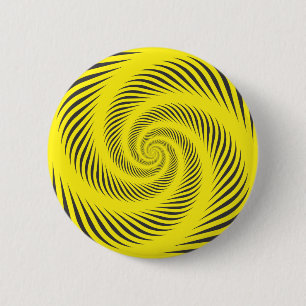 GEEL SPIRAAL RONDE BUTTON 5,7 CM