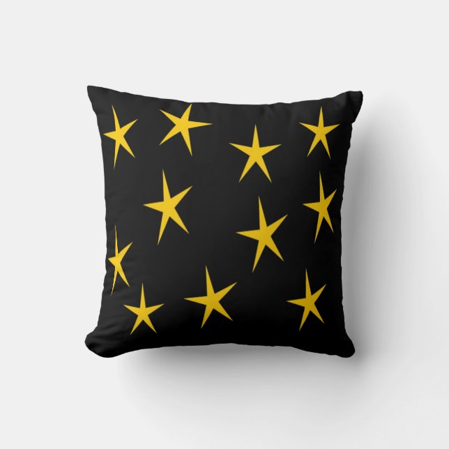GEEL STARS KUSSEN (Voorkant)