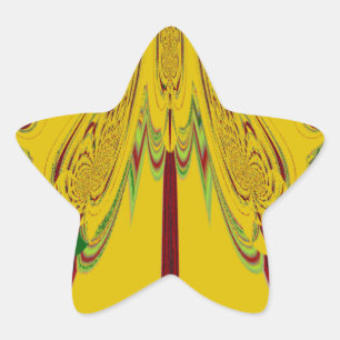Geel Ster Sticker