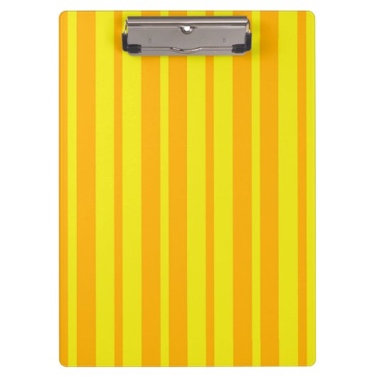 Geel stijlvolle strepenpatroonontwerp klembord (Voorkant)