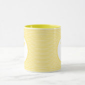 Geel Stripe Monogram Mok (Midden)
