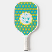 Geel Sun Caribbean Blue Pickleball Paddle (Voorkant)