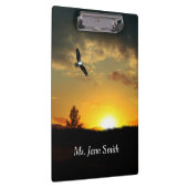 Geel Sunset Grassy Meadow Klembord (Rechts)