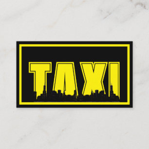 Geel TAXI geel lijst taxi chauffeur service cabby Visitekaartje