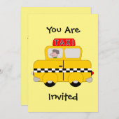 Geel taxiontwerp kaart (Voorkant / Achterkant)