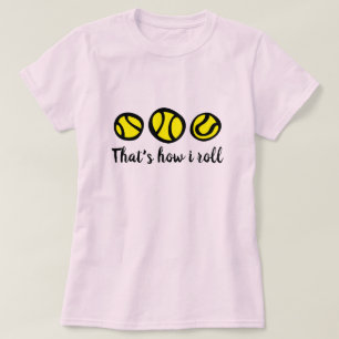 Geel Tennis Ball T Shirt Zo ga ik werken