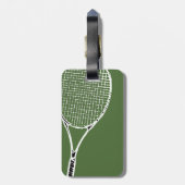 geel tennisbal bagagelabel (Achterkant verticaal)