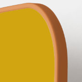 Geel terracotta monogram Initialen gepersonaliseer Pickleball Paddle (Links Detail)