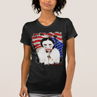 GEEL THONDER VROUW AMERIKAANS INDIAN T-SHIRT