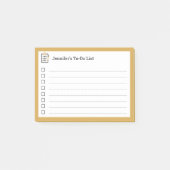 Geel To-Do Lijst met Klembord en Pen Post-it® Notes (Voorkant)
