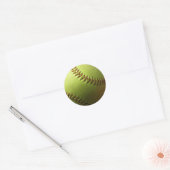 Geel tot donker softbal ronde sticker (Envelop)