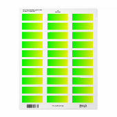 Geel tot groen verloop etiket (Full Sheet)