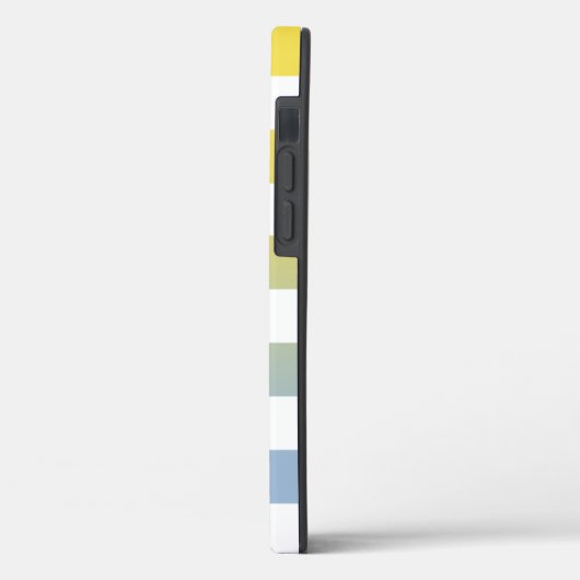 Geel-tot-lichtblauw ombré-patroon Case-Mate iPhone case (Achterkant / Links)