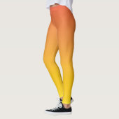 Geel tot Oranje Ombre Fade Gradiënt Leggings (Links)
