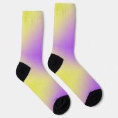 Geel tot Paarse diamantpatroonverloop Sokken (Rechts)