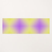 Geel tot Paarse diamantpatroonverloop Yogamat (Voorkant (horizontaal))