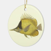 Geel Tropische Chelmon longirostris,  Vis Keramisch Ornament (Links)