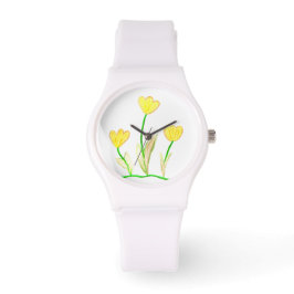 Geel Tulip Art eWatch horloge