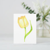 Geel Tulp Briefkaart (Staand voorkant)