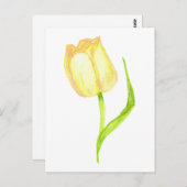 Geel Tulp Briefkaart (Voorkant / Achterkant)
