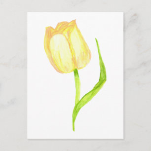 Geel Tulp Briefkaart