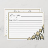 geel tulpenrecept Kaart (Voorkant / Achterkant)