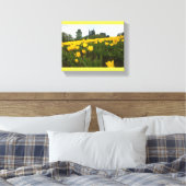 Geel Tulpveld, oregon Canvas Afdruk (Insitu (Slaapkamer))