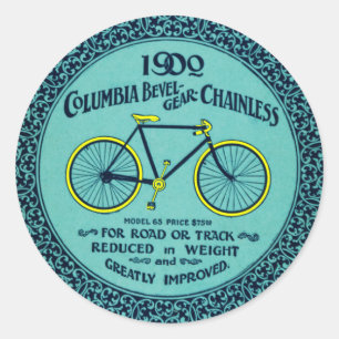  Geel Turquoise Columbia Fiets Sticker