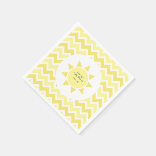 Geel U bent mijn zonneschijn themafeest Servetten (Hoek)