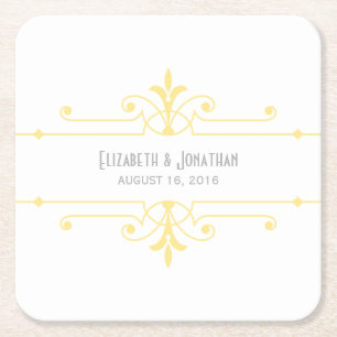 Geel v2 Fancy Onderzetter voor sierpapier