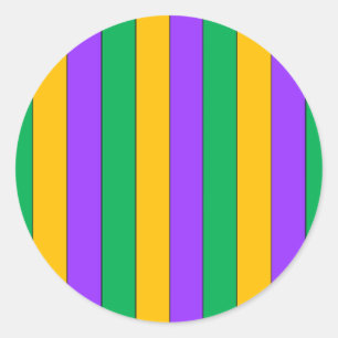Geel van het Patroon van de Strepen van Gras van Ronde Sticker