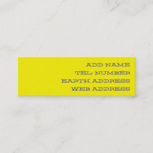 Geel vast visitekaartje