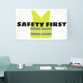 Geel veiligheidsvest ontwerp spandoek (Beurs)