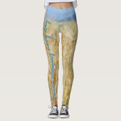 Geel veld leggings (Voorkant)