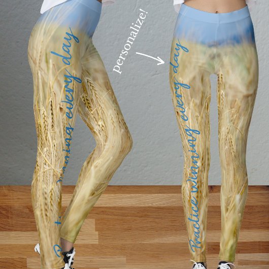 Geel veld leggings