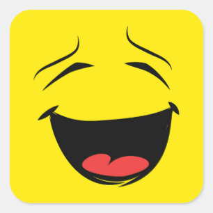 GEEL VIERKANTE STICKER