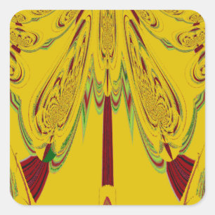 Geel Vierkante Sticker