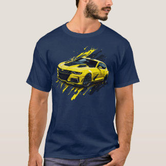 Geel vijfde generatie Chevrolet Camaro T-shirt