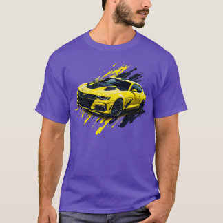 Geel vijfde generatie Chevrolet Camaro T-shirt