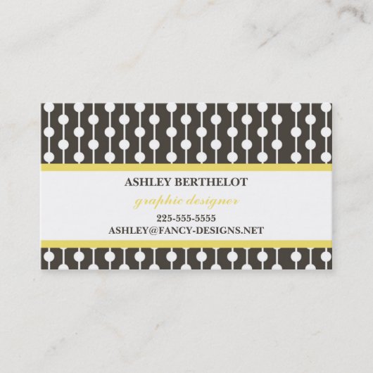 Geel Visitekaartje (Voorkant)