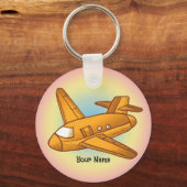 Geel vliegtuig sleutelhanger (Voorkant)