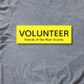 Geel Vrijwilligersbadge Naam Tag