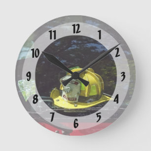 Geel Vuur Kapitein's Helm Ronde Klok