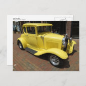 Geel warm staafje briefkaart (Voorkant / Achterkant)