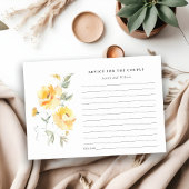 Geel Waterverf Roos Vloeradvies voor paar Informatiekaartje