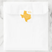 Geel We hebben verplaatst - Dotted Texas Bewegen Vierkante Sticker (Tas)
