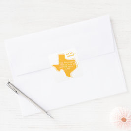 Geel We hebben verplaatst - Dotted Texas Bewegen Vierkante Sticker
