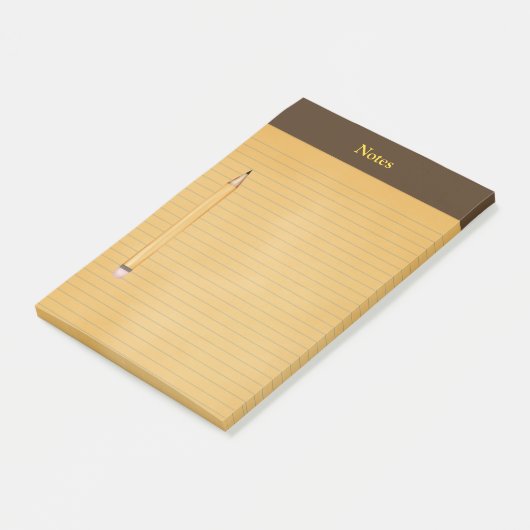 "Geel Wettelijk Stootkussen" met het Post-it® Post-it® Notes (Schuin)