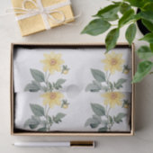 Geel wilde bloemen Botanisch weefselpapier Tissuepapier (Geschenk)