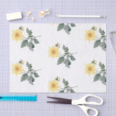 Geel wilde bloemen Botanisch weefselpapier Tissuepapier (Craft)